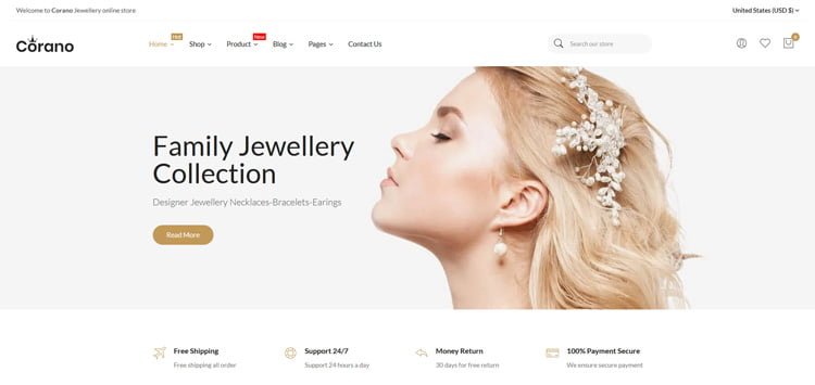 Corano - Jewelry Store Shopify Theme
