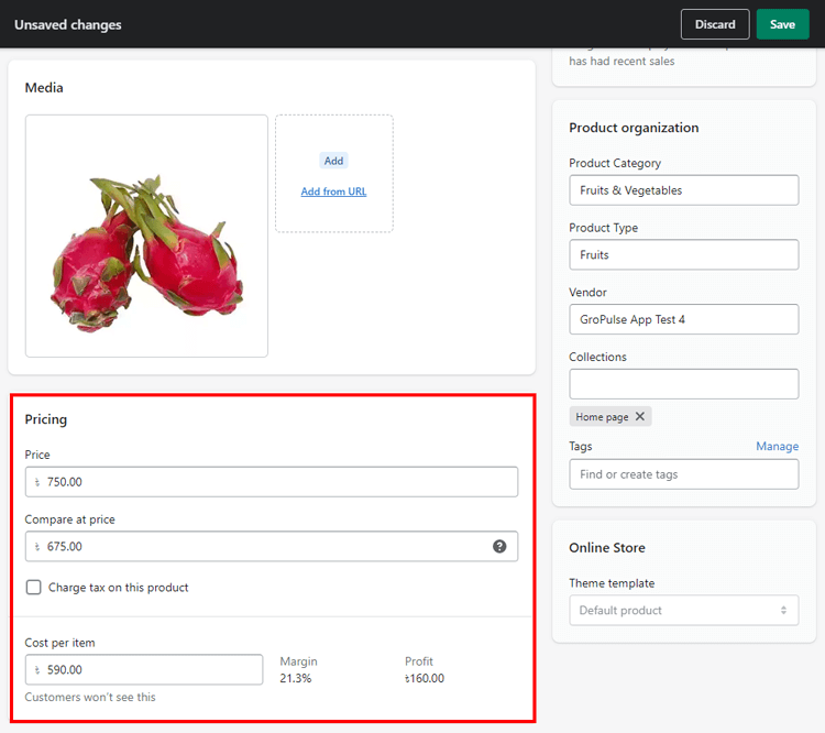 Navigate to the Pricing section