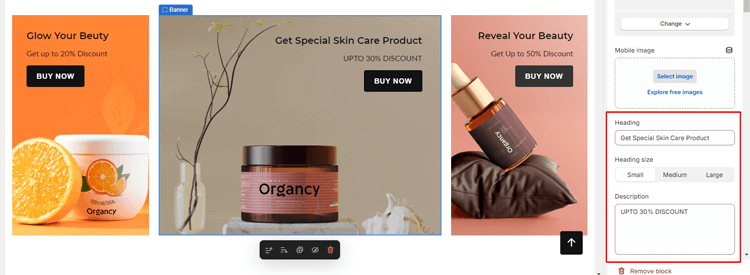 Customizing the Sale Banner Text and Design