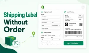 ShopiBuffet thumbnail about creating a Shopify shipping label without an order.