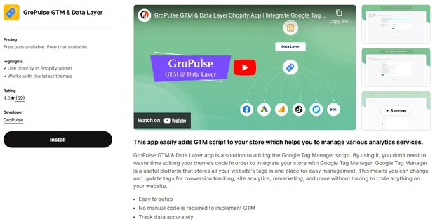 Click on the Install Button
