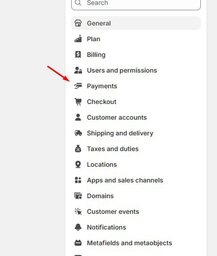 Click on Payment 