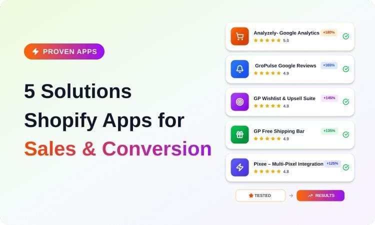 Shopify Apps for Sales and Conversion: 5 Solutions