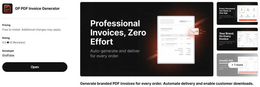 GP PDF Invoice Generator