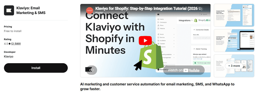 Klaviyo Shopify Apps